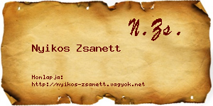 Nyikos Zsanett névjegykártya