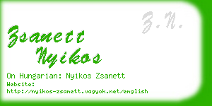 zsanett nyikos business card